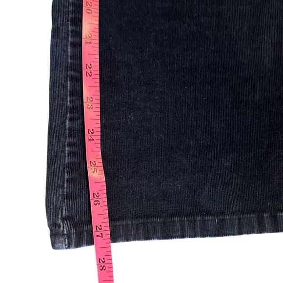 St. John's Bay Womens Mid Rise Bootcut Corduroy Stretch Pant. Navy Size 12P - Picture 5 of 7